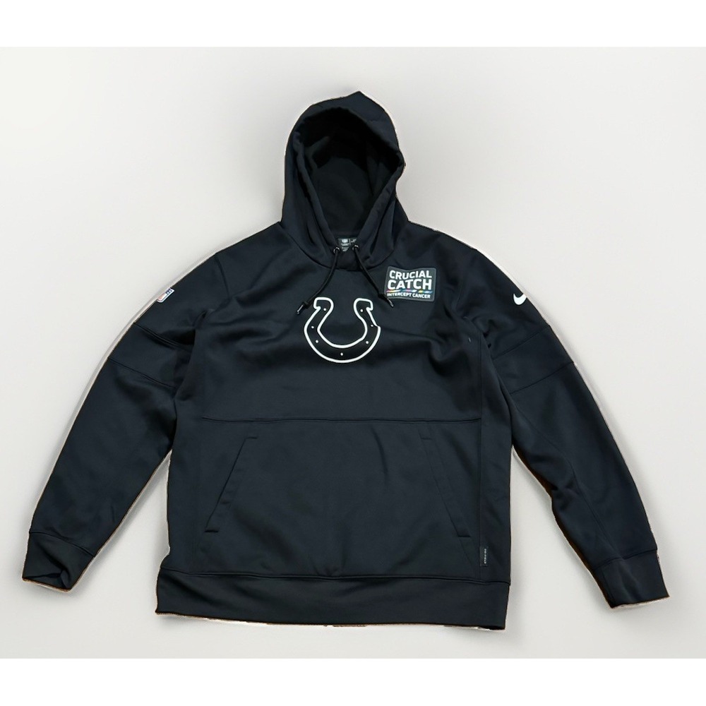 Nike Indianapolis Colts Crucial Catch Team Issue Sideline Hoodie L Rare